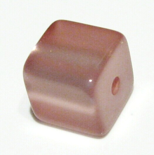 Polariswürfel 8mm rosybown glänzend - Kleinloch
