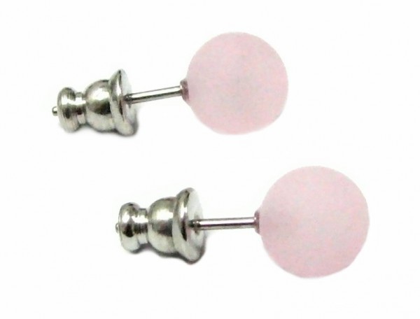 Polaris Earrings 8 mm --Stainless steel- 1 pair – pink