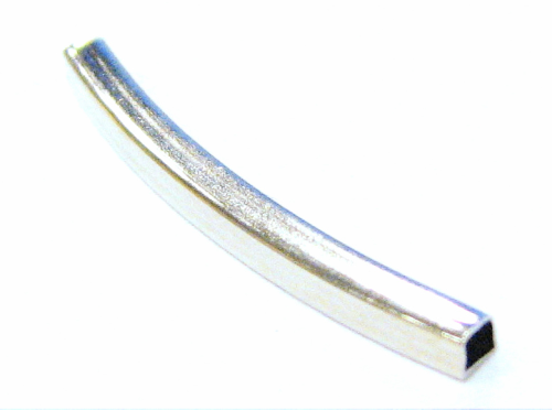 Tube 24x2 mm – curved – square – color: Platinum