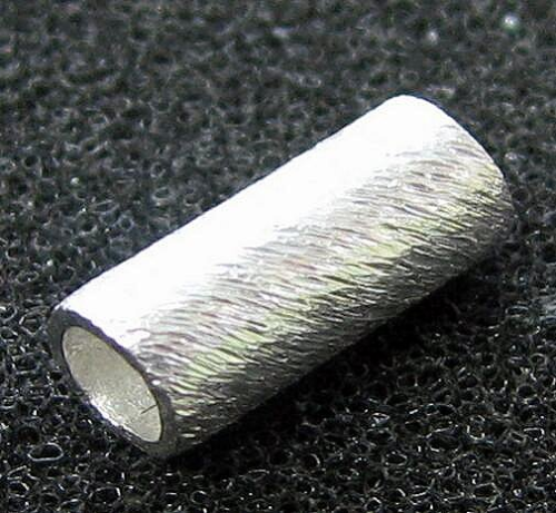 Röhre 10x4mm, gebürstet 925 Sterling-SIlber