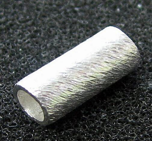 Röhre 10x4mm, gebürstet 925er SIlber