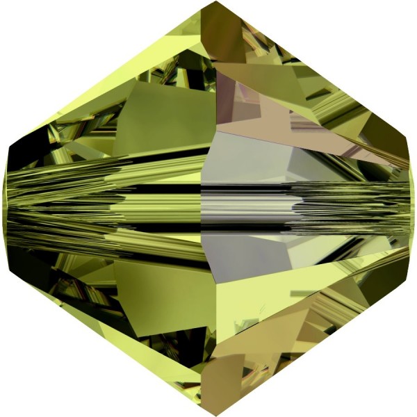 Swarovski Crystal 5328 Xilion Bicone Bead 4mm --- 10 Stück - Olivine AB