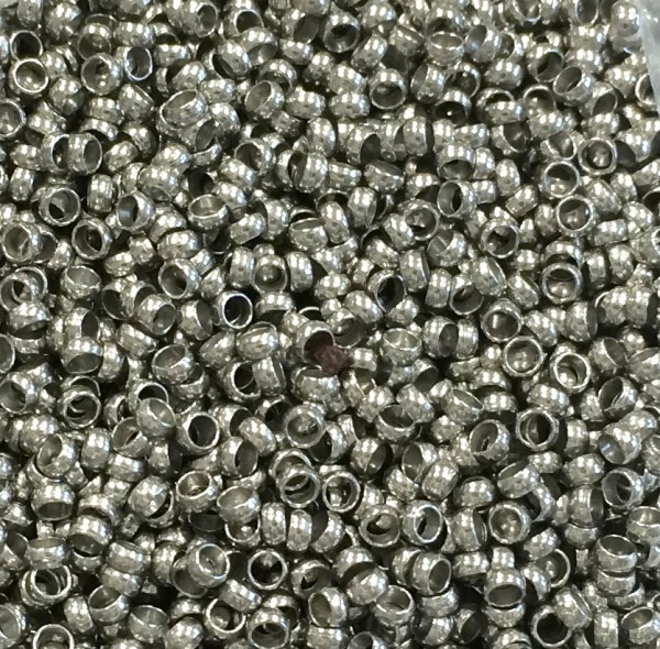 Ring - Radel 2mm x 1.3mm - stainless steel - 1 gram - approx. 75 pcs.