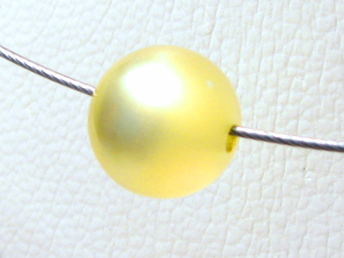 Polarisperle 10mm gelb glänzend - Kleinloch