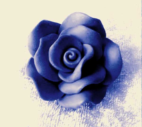 Rose 12mm - dunkelblau