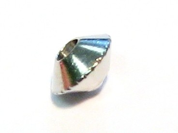 Bicone – double cone – discus – 4 mm platinum coloured