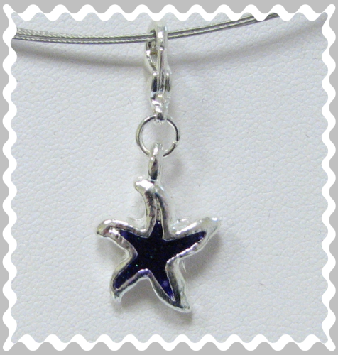 Charms – Pendant – Star night blue – Color: Silver