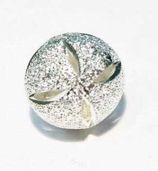 Perle diamantiert durchbrochen 12mm - echt versilbert