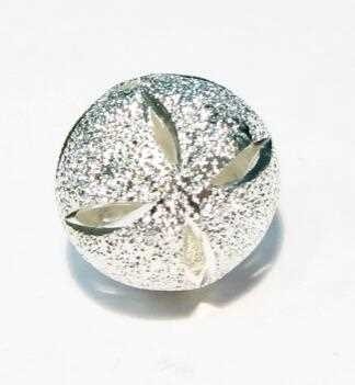 bead diamond pierced 12 mm – real silver plated