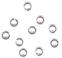 Jump rings / Binding rings 5x0,8mm- 25 pieces silver coloured