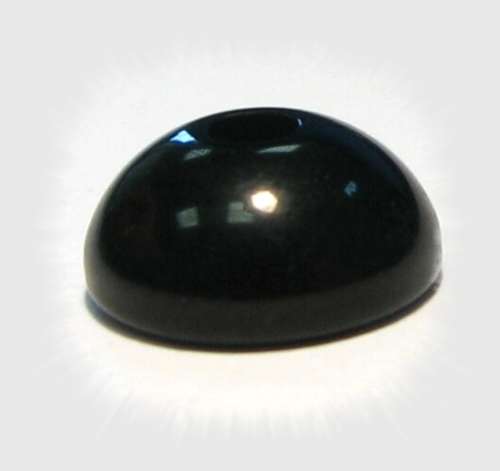 Polaris Halbperle 10x5mm - schwarz glänzend