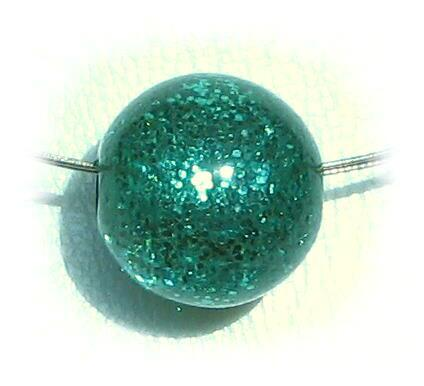 Fine glitter bead 16 mm – tanning green