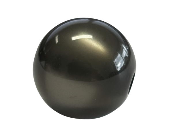 Polaris bead 10 mm glossy anthracite – small hole