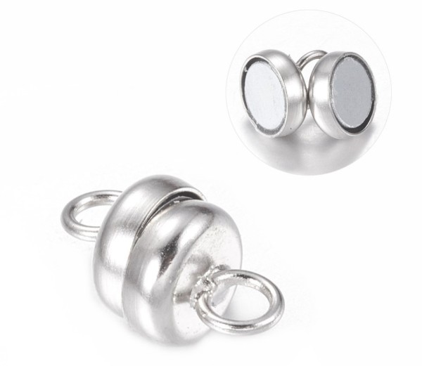 Magnetverschluss 6mm, Farbe: platin - extra stark - 1 Stück