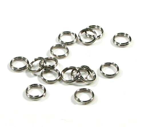 Split rings / snap rings 6x0,7 mm – 5 grams approx.40-50 pieces Colour: Platinum