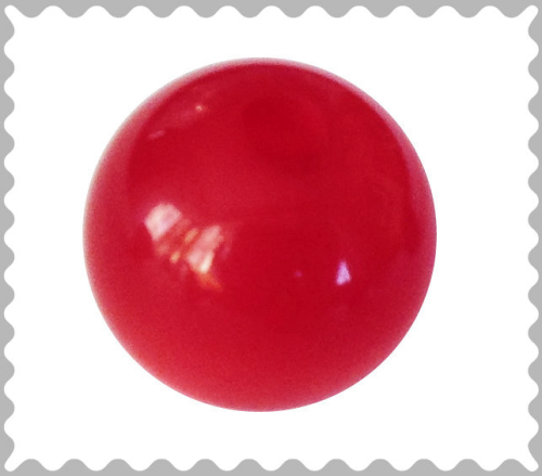 Polarisperle rot glänzend 10 mm - Großloch