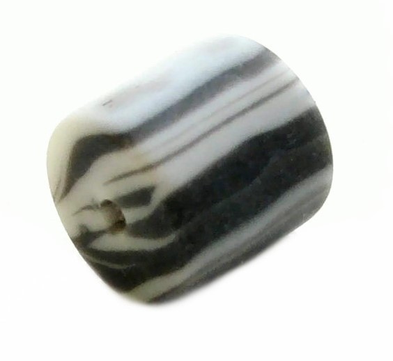 Polaris Röhre Zebra 10x10mm - Farbe: schwarz-weiss mix