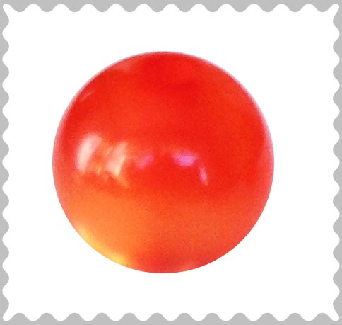 Polarisperle orange glänzend 16 mm - Großloch