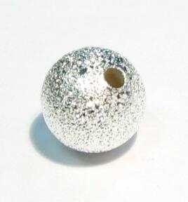 Perle diamantiert 10mm - echt versilbert