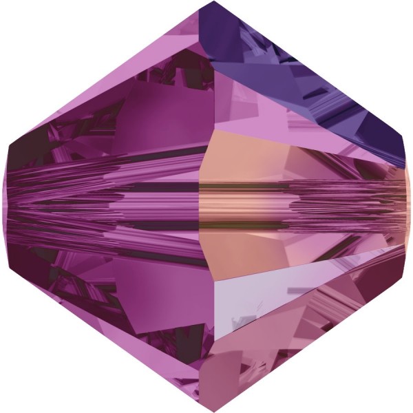 Swarovski Crystal 5328 Xilion Bicone Bead 4mm --- 10 Stück - Fuchsia AB