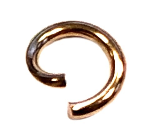 Bindering / Öse - Edelstahl - 6x1mm - 1 Stück geöffnet - rosé gold