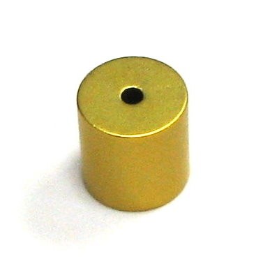 Aluminium cylinder/tube anodised 10x10 mm – anodised yellow