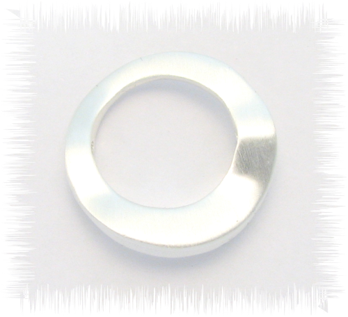 Creative pendant -wave circle- silver plated