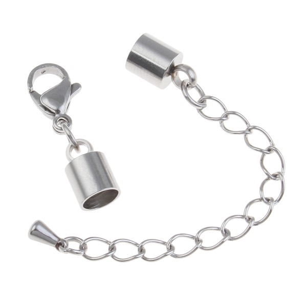 Closure – stainless steel – complete for 8 mm tapes- with extender chain