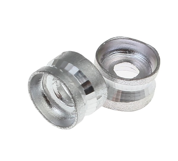 Aluminium Röhre - Radl 6x4mm silber- Loch 2mm - 1 Stück