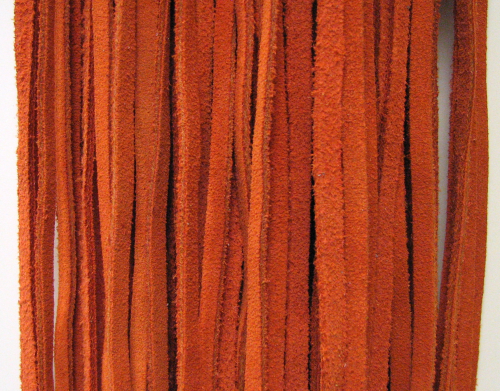 Wildlederband - orange - ca.1 Meter -made in Germany- ca.4x2mm