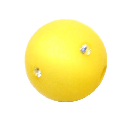 Polarisbead yellow 16 mm – with Swarovski crystal