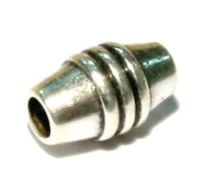 Tube/tonne 12x6 mm silver/antique optics