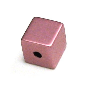 Aluminum cube anodised 8x8 mm – anodised light-pink