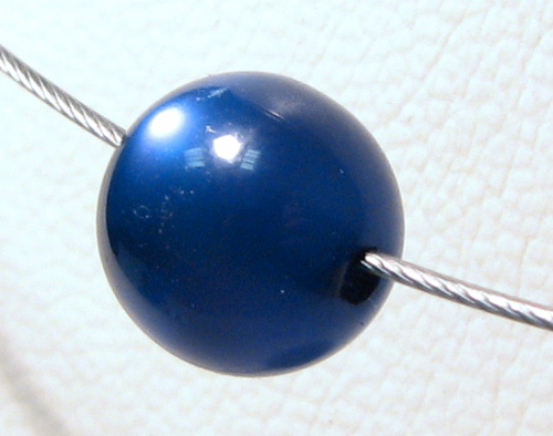 Polaris bead 8 mm glossy night blue – small hole