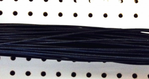 Lederband schwarz 1,5mm, rund - Ziegenleder - 1 Meter - aus deutscher Produktion