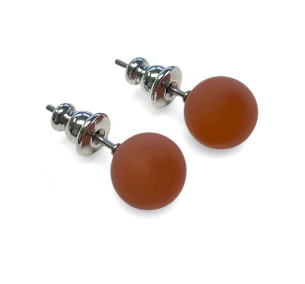 Polaris Ohrstecker 8mm --Edelstahl-- 1 Paar - kupfer