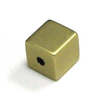 Aluminum cube anodised 8x8 mm – anodised gold