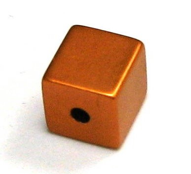 Aluminium Würfel eloxiert 8x8mm - elox hell-orange
