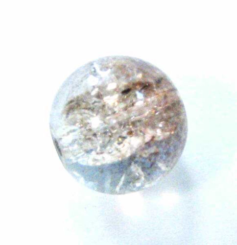 Glas-Crash-Perle 10 mm - braun-klar