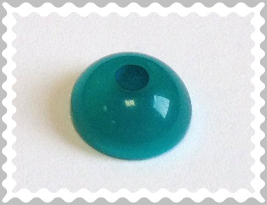 Polaris half bead 10x5 mm – emerald glossy