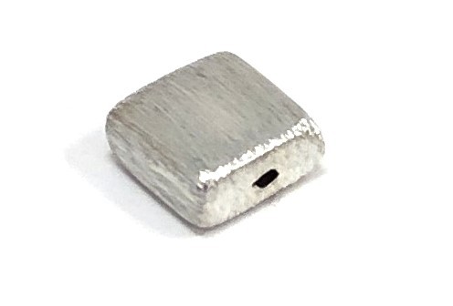 Viereck/Kissen 10x10x5mm - Waagerecht gebohrt - 925 Sterling-Silber