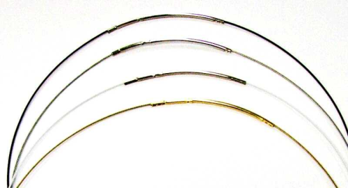 Necklace 3-row, 40 cm in many colours, 0.7 mm stable -only for large hole—