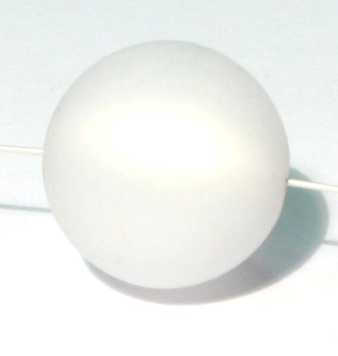 Polaris bead 18 mm white – small hole