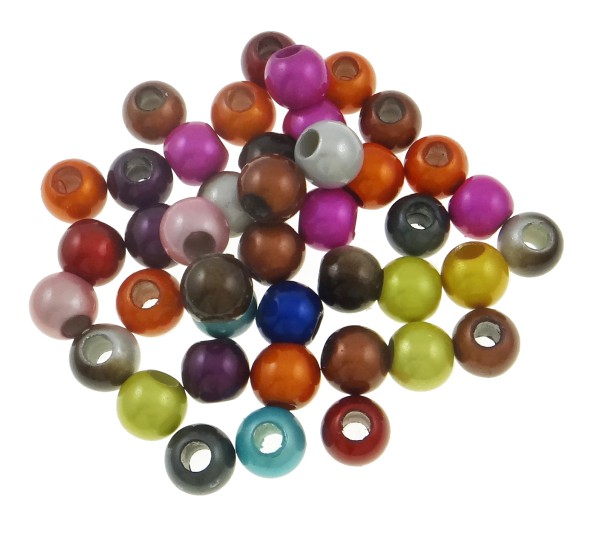 Miracle Beads Farbmix - Perlen 12mm - Großloch - 50 Gramm ca. 63 Stück