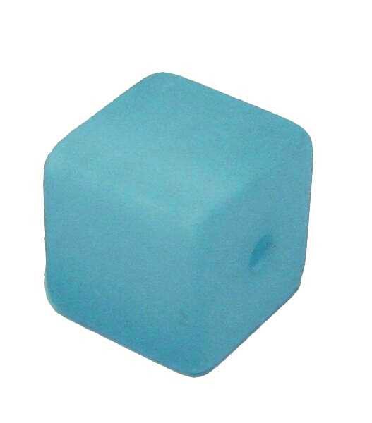 Polaris cube 6 mm light turquoise – small hole