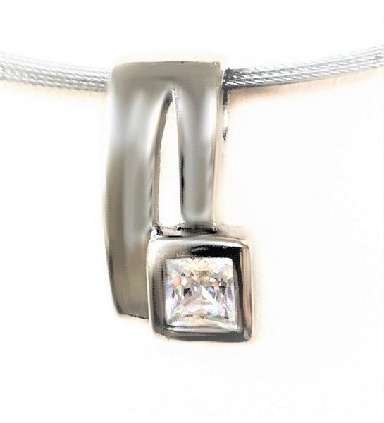 Anhänger 925 Sterling-Silber glänzend mit Zirkonia