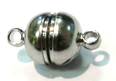 Magnetverschluss 8mm, Farbe: rhodium