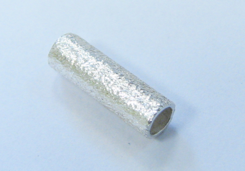 Röhre 14x4,5mm, gebürstet 925 Sterling-SIlber
