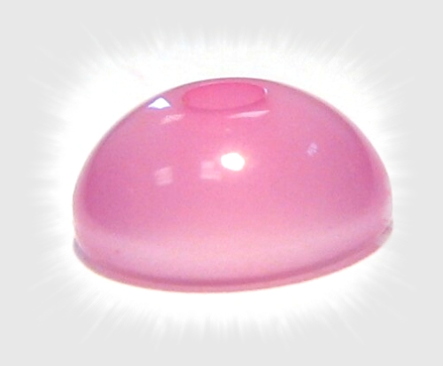 Polaris half bead 10x5 mm – pink glossy