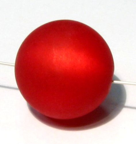 Polaris bead 14 mm red – small hole